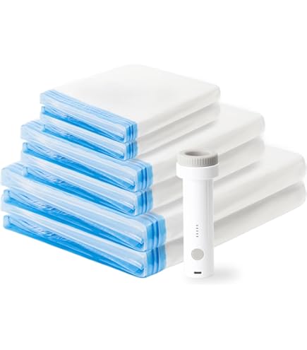 電動ポンプ付き布団圧縮袋 衣類6枚組 Amazon | 【布団圧縮袋 衣類圧縮袋 電動ポンプ】 Q-PON 布団圧縮