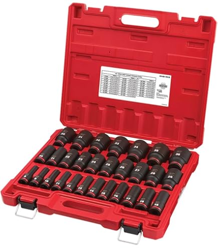 ミルウォーキー　ソケットセット　ミリ　インチ 3/8インチ・1/2インチのディープインパクトソケットをセットに