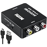 RCA to HDMI 変換コンバーター AV to HDMI 変換コンバーター RCA コンポジット （赤、白、黄） 3色端子 hdmi 変換アダプタ 1080P/720P切り替え