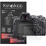 kinokoo 液晶保護フィルム CANON EOS R6 Mark2/EOS R6/EOS R7/EOS R6 MK2 用 硬度9H 高透過率 耐指紋 気泡無し 強化ガラス 厚さ0.25mm 2枚セット クロス付き(EOS R6 MK2/R6/R7