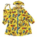 キッズフォーレ Kids Foret レインコート 手提げ袋付き 工事車両 イエロー (L(120cm))