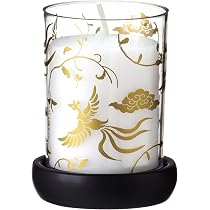 カメヤマローソク ボーティブキャンドル(中)24個入り ×  10箱 Amazon.co.jp: カメヤマ 24時間ボーティブキャンドル 台付き 鳳凰