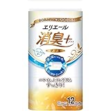エリエール トイレットペーパー 消臭プラス(+) 25m×12ロール ダブル パルプ100% フレッシュクリアの香り