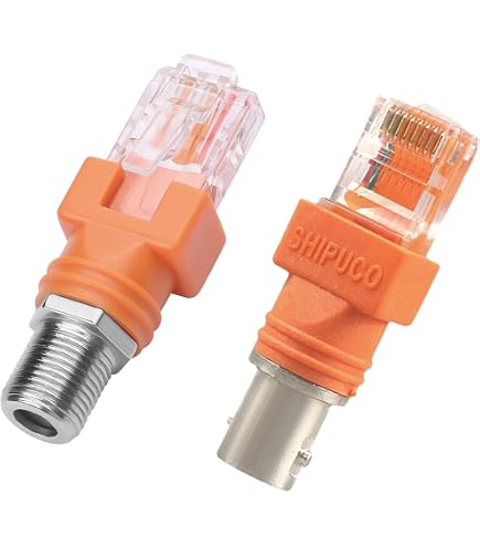 Amazon.co.jp: CERRXIAN BNC-RJ45変換アダプタ BNCメス-RJ45オス同軸