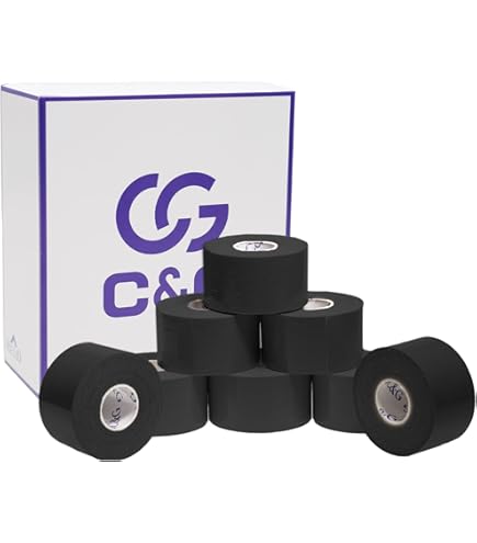 Amazon | C&G キネシオロジーテープ ブラック 50mm × 5m 6巻入 伸縮