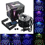 LIGHTBOYミニレーザーステージ照明 カラフル水晶魔球LED ステージ/ ディスコ/パーティー/KTV/カラオケ/クラブ/バー照明用ライト 5W RGB ブラック殻 音声起動 リモート コントロー