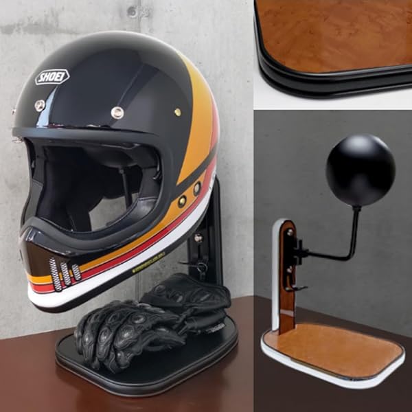【日本製 受注生産品】DELTA Direct(デルタダイレクト)ヘルメットスタンド ウッド ブラックモール(D-2276) - 1