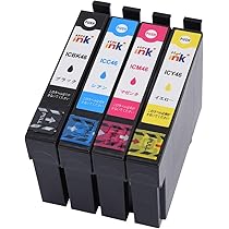 Amazon.co.jp: [ym] エプソン IC4CL46 4色セット 【互換インク