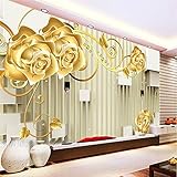 3 D 壁紙ベッドルーム壁画ロールモダンで豪華な花の背景の壁 BJ 87 ローズ