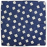 和のやさしさ ガーゼハンカチ 井げた ネイビー 二重合 約34×34cm