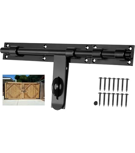 12 Inch Stainless Steel Sliding Door Lock With Padlock Clasp - Security Bolt For Gates, Sheds, Wooden Doors - View #4