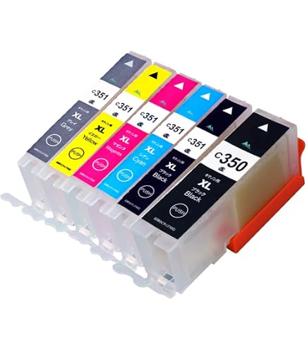 Amazon.co.jp: キャノン用BCI-351+350/6MP洗浄 インクカートリッジ 【6
