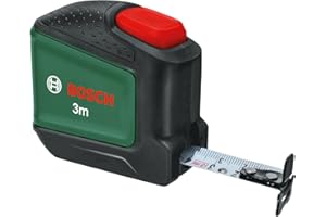 Bosch Tape Measure 3m (Auto Lock; 19mm Tape Width, Nylon-Coated, Accurate 3-Metre Tape Measure with Two-Direction Hook and Me
