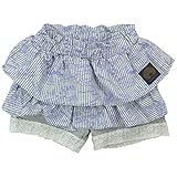 【H28年春物】 SCOLAR(スカラ) ヒッコリー/デニム+天竺2段フリルスカッツ 130cm/パープル系(ヒッコリー) NO.CH-16SP-SC18