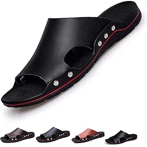[todaysunny] サンダル 黒 メンズ オフィス スリッパ ルーム シューズ サンダル メンズ 大きいサイズ スポーツ サンダル 室内 シューズ 革 おしゃれ ビーチ サボ ビジネス 24.5-29cm