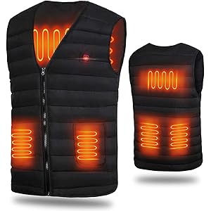 電熱ベスト 電熱ジャケット ヒーター付きベスト 内蔵 加熱ベスト ホットベスト 発熱ベスト USB加熱 3段温度調整 ア…