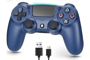 ps4コントローラー【2025年革新版・アップデート】ps4 コントローラ- pc Turbo連射機能 6軸ジャイロセンサー 二重振動 高精密ボタン Bluetoooth5.4 無線/有線安定接続 1000mAh 急速充電 16時間連続使用 人体工学
