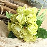 造花 インテリア造花 花束 枯れない花 バラ花束 薔薇造花 11本 上質なチューリップ シルク製 本物そっくり アートフラワー 造花 飾り物 小物 リビング 玄関 ダイニング プレゼント ギフト ロー