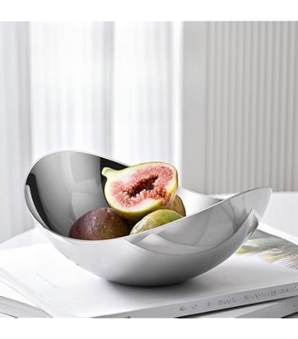Amazon.co.jp: フルーツボウルステンレス鋼シルバーフルーツ皿家庭用品