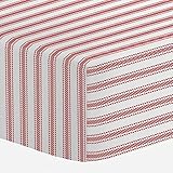 Carousel Designs Red Ticking Stripe Crib Sheet by Carousel Designs