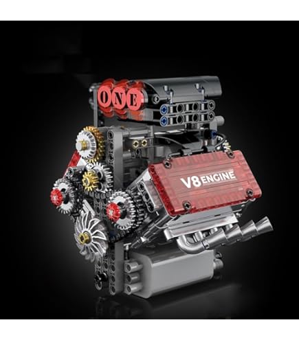 Amazon.co.jp: YEECHAO Ideas V8エンジン組み立てキット 大人用 自分