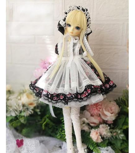 Amazon.co.jp: 1/3 1/4 1/6ドール用Bjd 復古風 貴族風 赤ずきんドレス