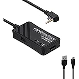 Mcbazel PSP用 HDMIコンバーター(3M長さ) 2000/3000モデル対応 チップアップグレード版 HDTVからHDMI変換アダプター 解像度720p/1080p変換可能 アスペクト比切り替えスイッチ内蔵 4:3から16:9変換可能 -