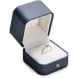 Oirlv 指輪ケース リングケース PUレザー 1個用 持ち運び ミニ プロポーズ 婚約 記念日などに適当 ギフトケース H06901 (ブルー)