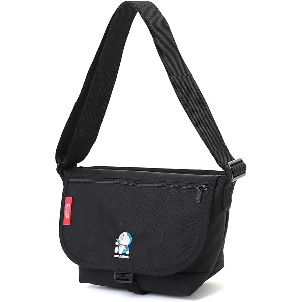 Amazon | Nylon Messenger Bag Flap Zipper Pocket Doraemon 2024 BLK