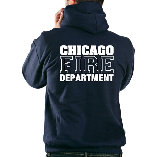 Amazon | Hoody navy, Chicago Fire Dept. work フーディ