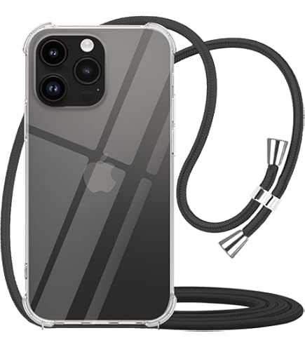 2NSPDRGNI Crossbody Case Compatible With IPhone 12 Mini,Wireless Charging Shell With Adjustable Neck Cord Lanyard Strap,Black - View #8