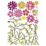 Nursery Easy Apply Wall Sticker Decorations - Floral Kaleidoscope by Hyundae Sheet [並行輸入品]