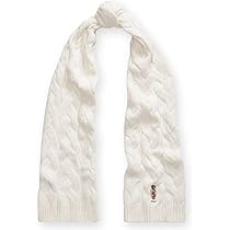 LAUREN RALPH LAUREN ホワイト マフラー ポロ ラルフローレン POLO RALPH LAUREN マフラー 男女兼用