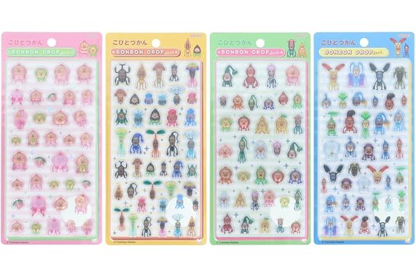 サンスター文具 ボンボンドロップシール こびとづかん 【4個セット】T S8820384 S8820392 S8820406 S8820414