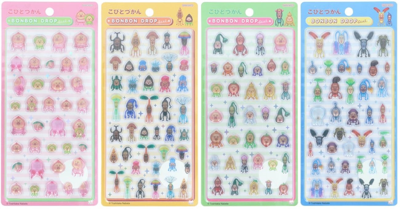 サンスター文具 ボンボンドロップシール こびとづかん 【4個セット】T S8820384 S8820392 S8820406 S8820414