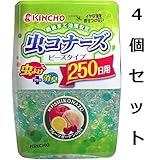 ビーズに浸み込んだ薬剤が徐々に揮散　虫コナーズ　ビーズタイプ　２５０日用　フルーツガーデンの香り　３６０ｇ　４個セット