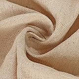 綿 麻 コットン リネン ハンドメイド DIY 手芸用 生地 幅150cm【カラー：白、薄いベージュ、濃いベージュ/サイズ： 1m 2m 3m 4m 5m】 (1ｍ, 濃いベージュ)