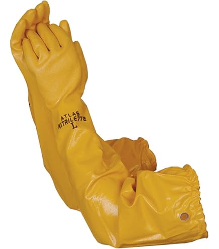 Amazon.co.jp: Atlas 772 XL ニトリル耐薬品性手袋(1組)、25インチ