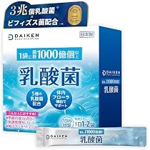 Amazon | ダイケン 乳酸菌サプリ、3兆個乳酸菌、ビフィズス菌を含む