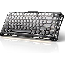 Amazon | ZDawnn 80%透明メカニカルゲーミングキーボード ホット