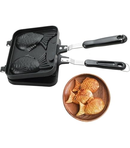 Amazon.co.jp: 岩鋳 Iwachu たいやき器 黒焼付 (たい12×6.5cm) 直火用