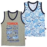 TOMICA(トミカ) ランニング ノースリーブ カットスリーブシャツ 2枚組 肌着 下着 WORKING CAR inn30 100cm