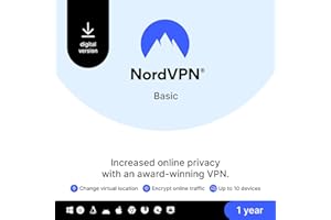 NordVPN Basic - 1 Year - 10 Devices - Premium VPN [Digital Download]