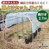 組立 かんたん 雨除け セット ワイド 高さ 1.8m ※30cm土中埋め込み時 全3規格 (間口1.9m×奥行2.7m)