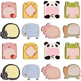 CUGBO 付箋 かわいい 動物 16個セット 強粘着 ノート メモ帳 手帳 メモ用紙 ふせん メッセージカード 文房具 超徳用 320枚 (タイプ1)