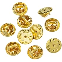 Amazon.co.jp: バッジ裏金具 タイタック ピンバッジのキャッチ留め具