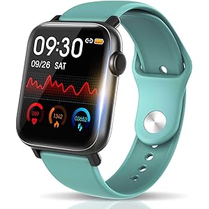 【最新Bluetooth5.0 IP68完全防水】 スマートウォッチ 活動量計 心拍計 歩数計 明度調整&天気予報 誕生…