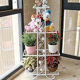 花スタンド屋内 4段屋内野外ハーブフラワー植物プランター4ポットポットフラワースタンドは、モデマーとスタンド (色 : A)