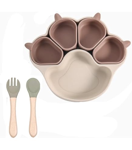 Amazon.co.jp: ‌離乳食‌対応 ‌吸盤付き ベビー食器セット‌ 3枚組 ひっ