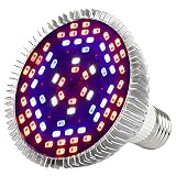 Br'Light 50W(実際12W) 植物育成LEDライト 口金E27 フルスペクトル 植物成長促進用ランプ 室内用 温室フラワー 水耕栽培 長寿命